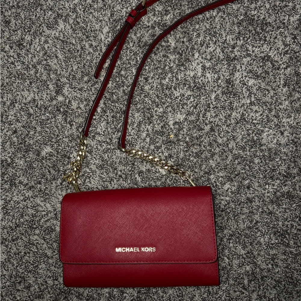 Michael Kors Cherry Red Crossbody Bag